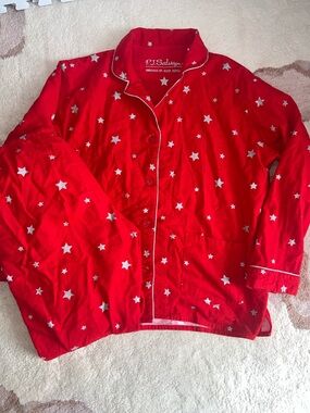 P.J. Salvage Red and Silver Star Print Pajama Set